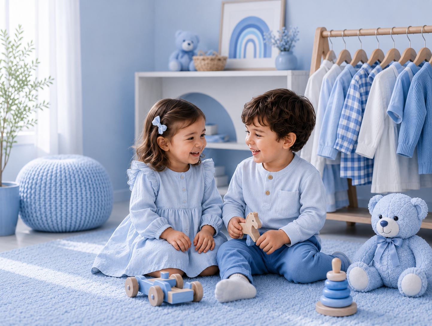 Two children in Leacot outfits